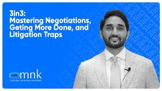3in3: Mastering Negotiations, Getting More Done, and Litigation Traps | MNK Law