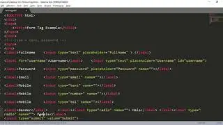 FormTag Example in HTML - 18.3.19