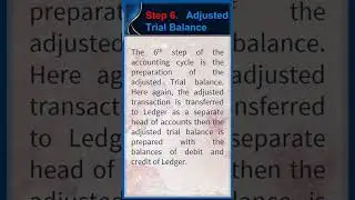Accounting Cycle | Step 6 | Adjusted Trial Balance
