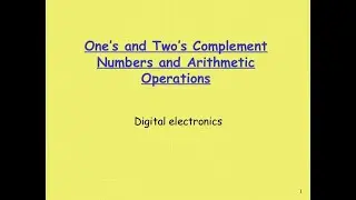r's and (r-1)'s Complement Arithmetic