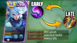 ARLOTT NEW ONE SHOT BUILD🔥 NEW BROKEN FIRST ITEM FOR EARLY AND LATE GAME! | MLBB