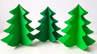 3D Tree Volumetric CHRISTMAS TREE made of paper DIY Christmas crafts decorations
