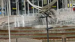 Площадь Европы с фонтаном .Вид сверху.
