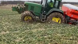 Tractors in mud