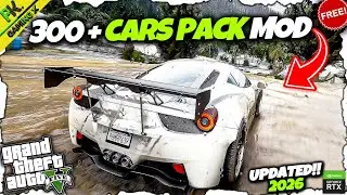 How to Install * 300 + Real Life Cars* in GTA 5 || Replace ALL CARS with REAL Cars😍(Easy Guide)