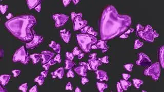 Shiny pink hearts 4K| Creative Commons background