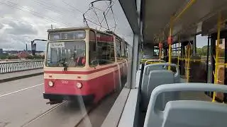 16 по Лесному через Гренадерский мост до Бол. Монетной в СПб 14-*: ЛМ-99АВН 1345 по №16 (01.09.24)