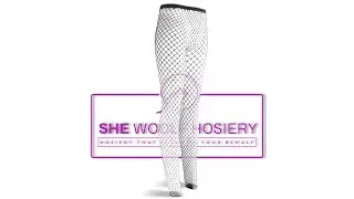 She-Woolf Hosiery, Olivia, Black Diamond Fishnet Stocking