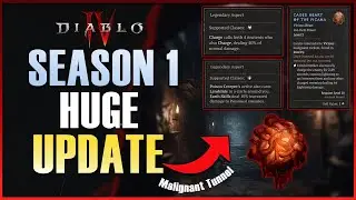 Diablo 4 Season 1 || RELEASE DATE ANNOUCNED || New Uniques + Aspects + Malignant Hearts!!!