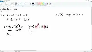 Chapter 9 Problem 6 Finding the Vertex from Standard Form