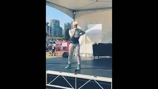 Reid Zakos - Disco Ball (LIVE @ Vancouver PrideFest 2024 #popsinger #discoball #metallicbodysuit