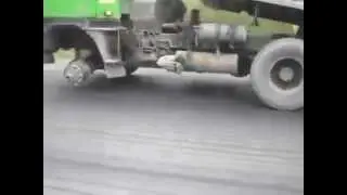 камаз на 3 колесах