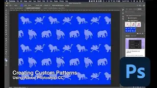 How to create custom patterns in Adobe Photoshop CC (Freehand, with custom shapes, and diagonal)
