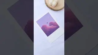 Aesthetic purple skyyy 💜 #shorts #skypainting #acrylicpainting #aesthetic #pastel #clouds