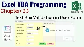 Textbox Validation in Userform (VBA Programming - Chapter 33)