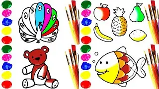 Who's faster? #6 Drawing 4 different pictures for kids