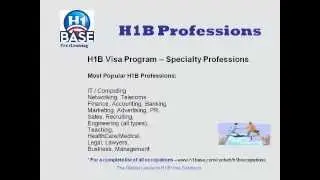 H1 Base Reviews: The H1B USA Work Visa