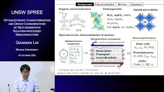 UNSW SPREE 202310-24 Qianqian Lin - Optoelectronic Characterization: Next-generation Semiconductors