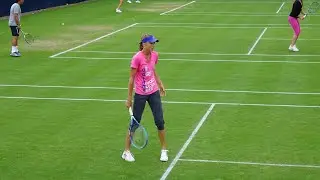 Daniela Hantuchova on the Practice Courts at the Aegon Classic