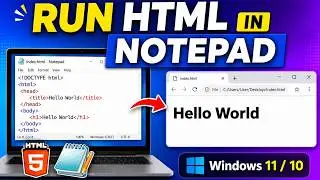 How to save html file in notepad | Save & Open HTML File Easily