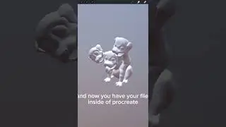 How to export a 3D model from nomadsculpt to procreate.