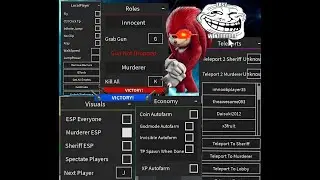 Arceus X - MM2 BEST GUI - Kill All, Auto Grab Gun,X-ray,Esp,Teleport, Godmode, Auto Farm Coins/XP