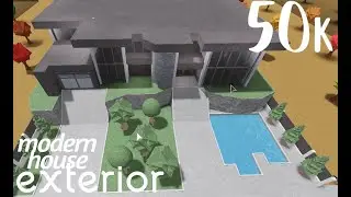 Modern Exterior House Build |Bloxburg Roblox|