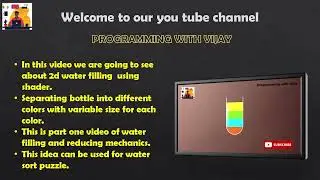 Unity 2D water sort puzzle mechanics filling and reducing water in bottle part 1