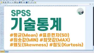 SPSS 기술통계(Descriptives) / 평균(M) / 표준편차(SD) / 최솟값 / 최댓값 / 왜도(skewness) / 첨도(kurtosis) / 논문쓰는남자 / 논쓰남