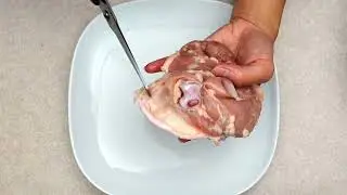 How to trim excess skin and fat from chicken thighs