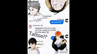 Haikyuu Texts- Hinata got a tattoo!!!?