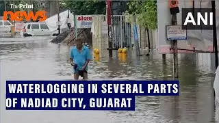 Heavy rainfall fall triggers waterlogging in several parts of Nadiad city, Gujarat