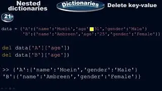 How to delete a key-value pair in nested dictionary by using del function - Python by 