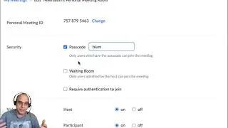 Zoom: Security Settings for W&M Users