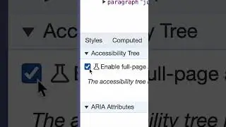 Accessibility Tree DevTools. Доступность в хроме 
