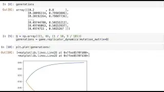 Using Python to solve the Replicator Dynamics Equation with Nashpy