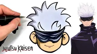 HOW TO DRAW GOJO FROM JUJUTSU KAISEN