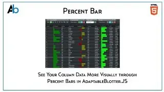 Use Percent Bars to see your column data visually in AdaptableBlotter.JS