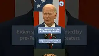 Biden speech interrupted by pro-Palestinian protesters #news #newshorts #usa #gaza #gazastrip #biden