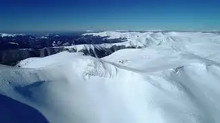 Smooth texture of snow over mountains No Copyright Background Nature Video (No Sound, No Music)