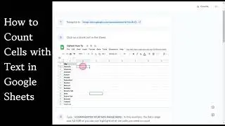 How to Count Cells with Text in Google Sheets