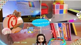 VLOG 06:: school🧩, chic-fill-a🏷, and new desk tour🧸, and icecream🍨 [a semi productive day☀️]