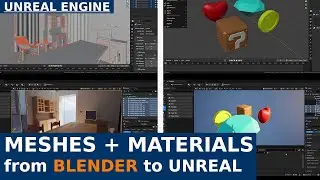 How to Export Objects with Vertex Colors or Materials with PBR Textures from Blender 4.5 to Unreal 5