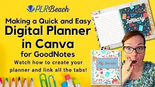 How to Make a Quick and Easy Digital Planner in Canva for GoodNotes 2023 | Crafty Becky Tutorials
