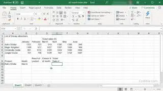 Excel - using match and index functions together