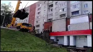 В Ивангороде танк водрузили на постамент