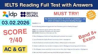 IELTS Reading Practice Test with Answers 03.02.2026 - Test 