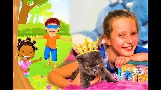 Ira plays seek and hide with her cat Bonia #seerandhide#pretendplay