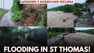 Major FLOODING and Landslides in St Thomas, Jamaica/Category  5 Hurricane Melissa landfall