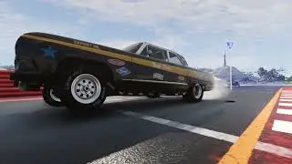 DRAG CAR DOES A WHEELIE-SLOW MOTION-BEAMNG DRIVE